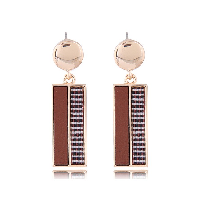 LRC Anting Tusuk Fashion Gold Vertical Stud Earring A57425