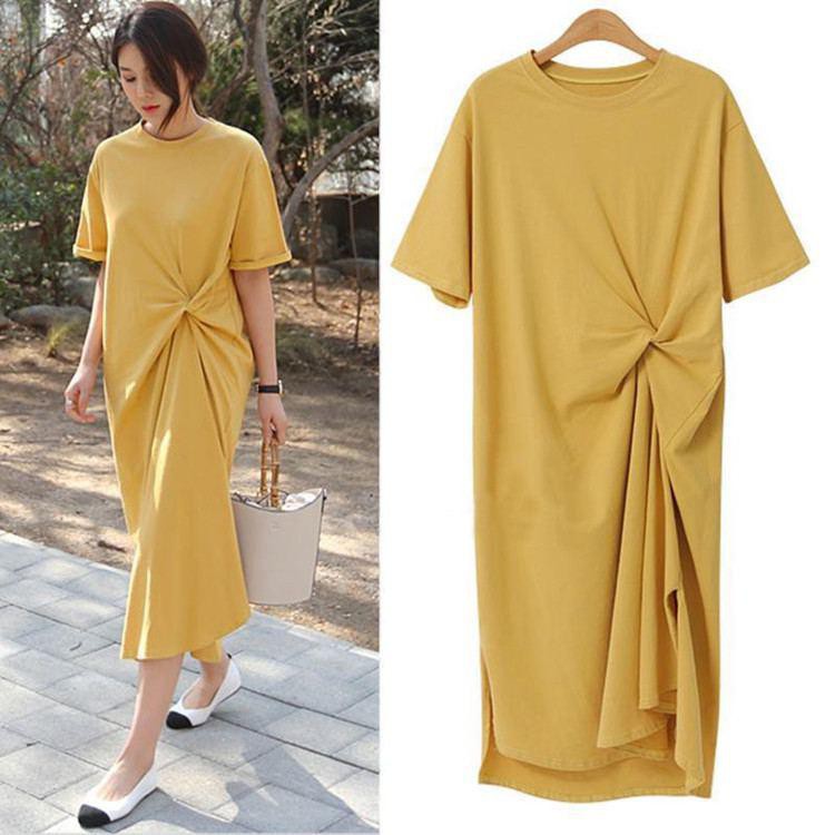 Knot Dress Import Kerut (Bawah ada Slit)