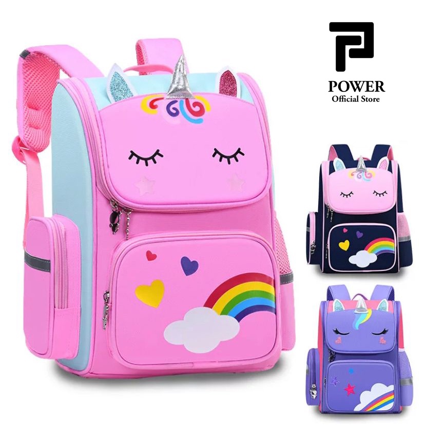 Tas Sekolah SD-SMP Import Ransel Anak Perempuan Karakter Unicorn Import Backpack School for Girls Import Unicorn