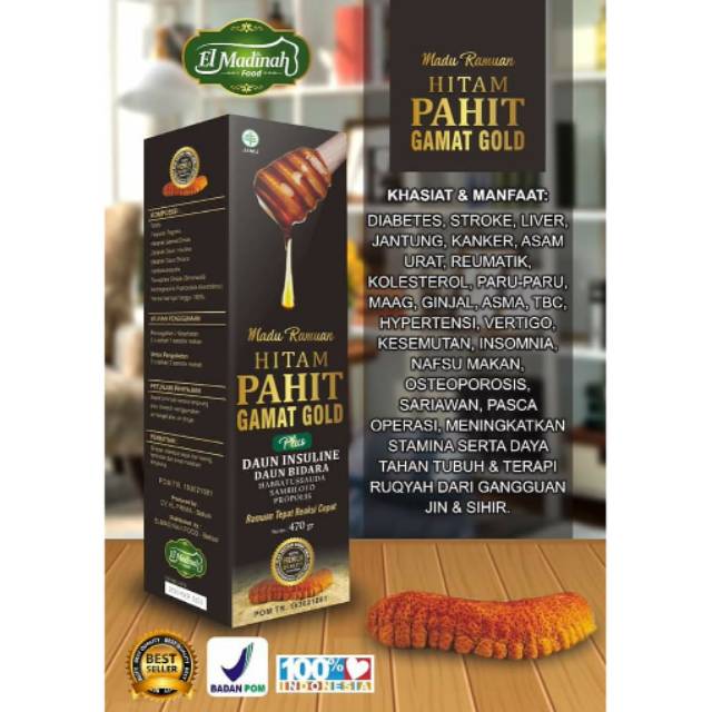 

Madu Ramuan Hitam Pahit Gamat Gold El Madinah