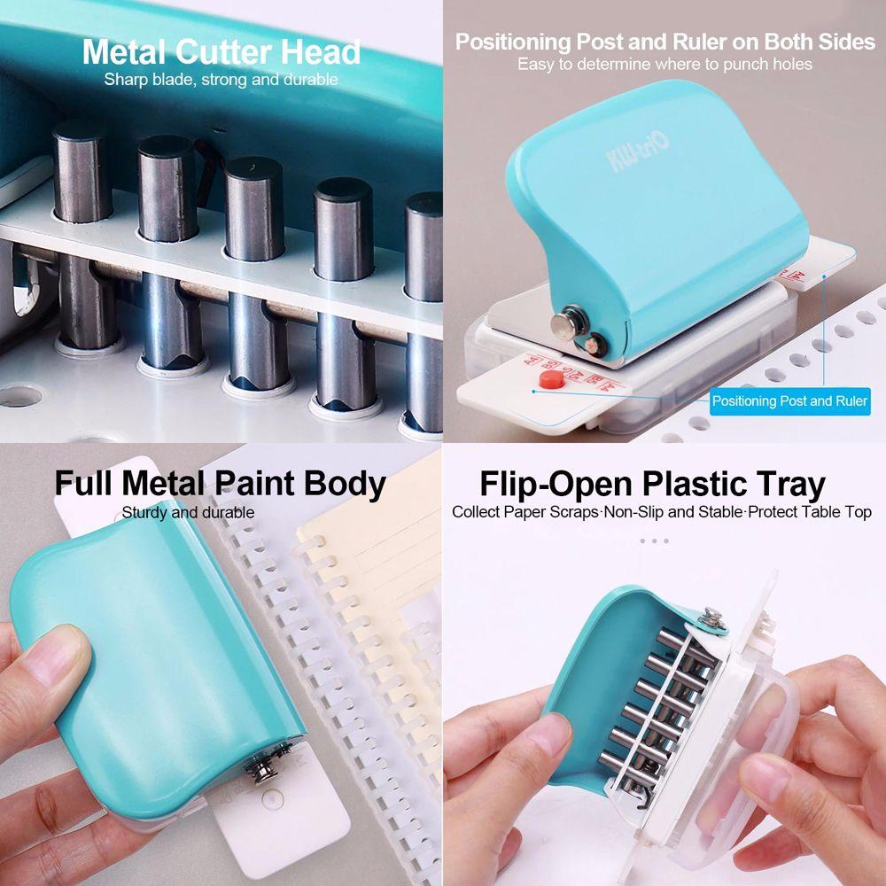 Lanfy Hole Puncher Portable Kapasitas 6mm Alat Tulis Sekolah Mengikat Perlengkapan 6-Hole Paper Punch