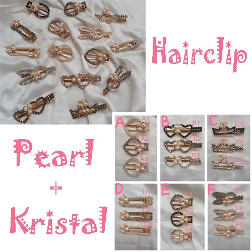 JEPITAN/Hairclip Mutiara KRISTAL FASHION/ Jepit rambut mutiara A15