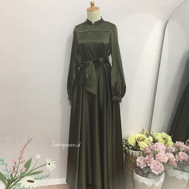 Lovita Luxury Dress – Gaun Pesta Wanita Terlaris | Long Dress Kondangan Premium Bahan Ceruti Satin