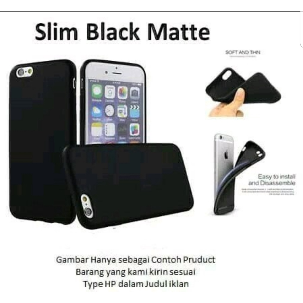 Softcase blackmatte Oppo F7 Realme C21 Realme C21Y C25 black matte lentur anti minyak case tipis hitam