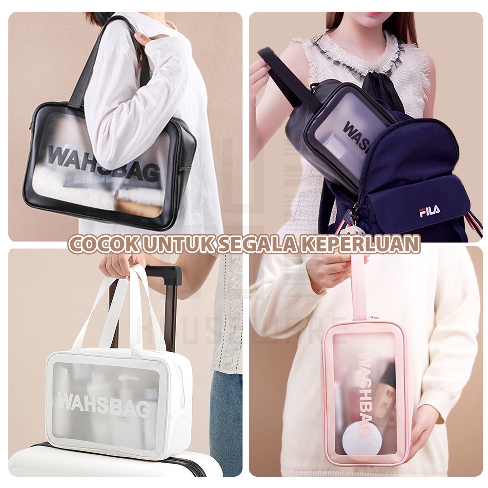 HUGO Tas Penyimpanan Kosmetik Makeup Aksesoris Serbaguna Tas Sabun Peralatan Mandi Washbag Anti Air Travel Pouch Portable