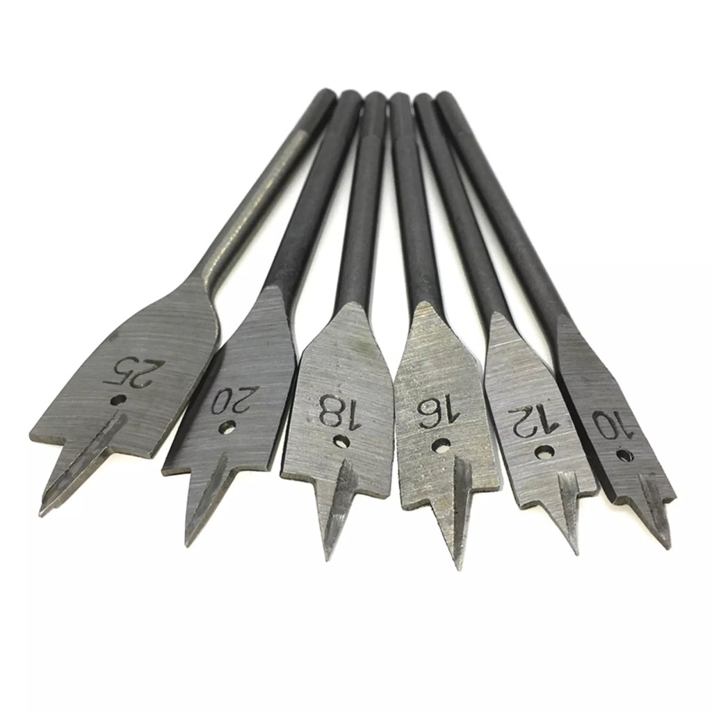 Mata bor kayu KIPAS 6 pcs Flat wood drill bit woodworking // flat wood bits