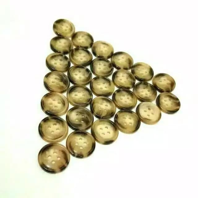 ISI 100 PCS Diameter 15 mm - Kancing Baju Gepeng Corak Macan - Kancing