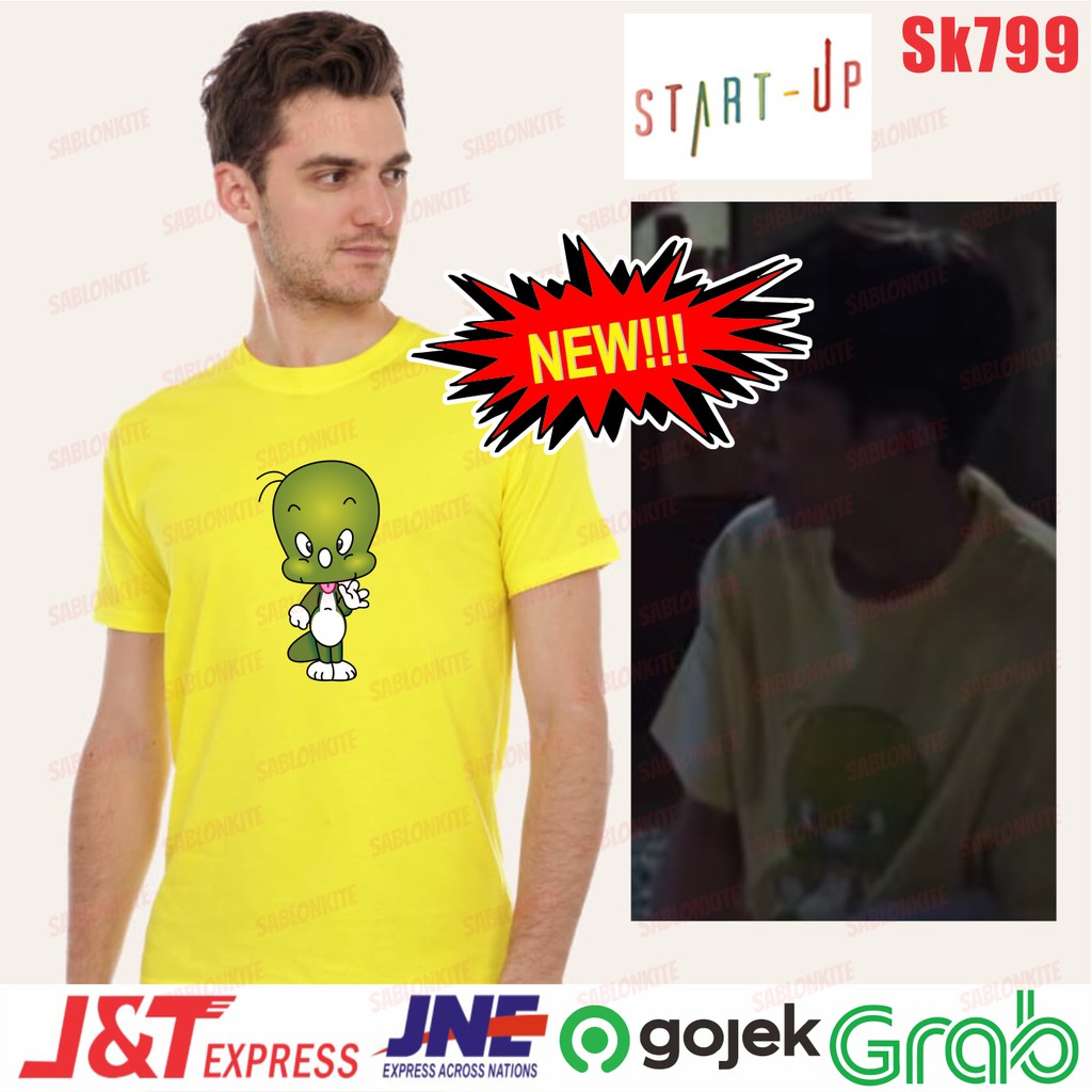 MURAH!!! KAOS NAM DO SAN KUNING START UP KARTUN SK799 UNISEX COMBED 30S