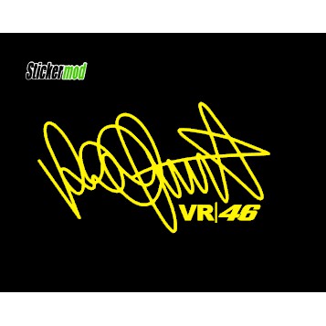 Stiker Valentino Rossi Signature Cutting Sticker Valentino Rossy 46