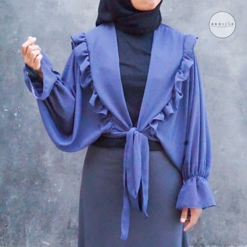 RUFFLE OUTER | outer ceruty | cardigan ceruty | crop outer | cardigan | cardigan crop