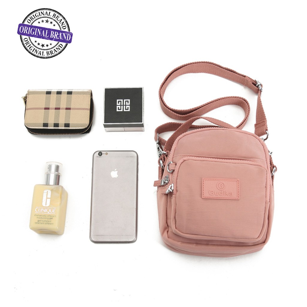 SALE GUDIKA - Tas Selempang Wanita Modis Import Original 5145 - Tas Wanita Selempang Bahu Import Korea Kekinian Terbaru Bahan Nylon Waterproof Anti Air - slingbag - tas mini - bag - cewek - imut - fashion - branded - tas - slempang - termurah - ori