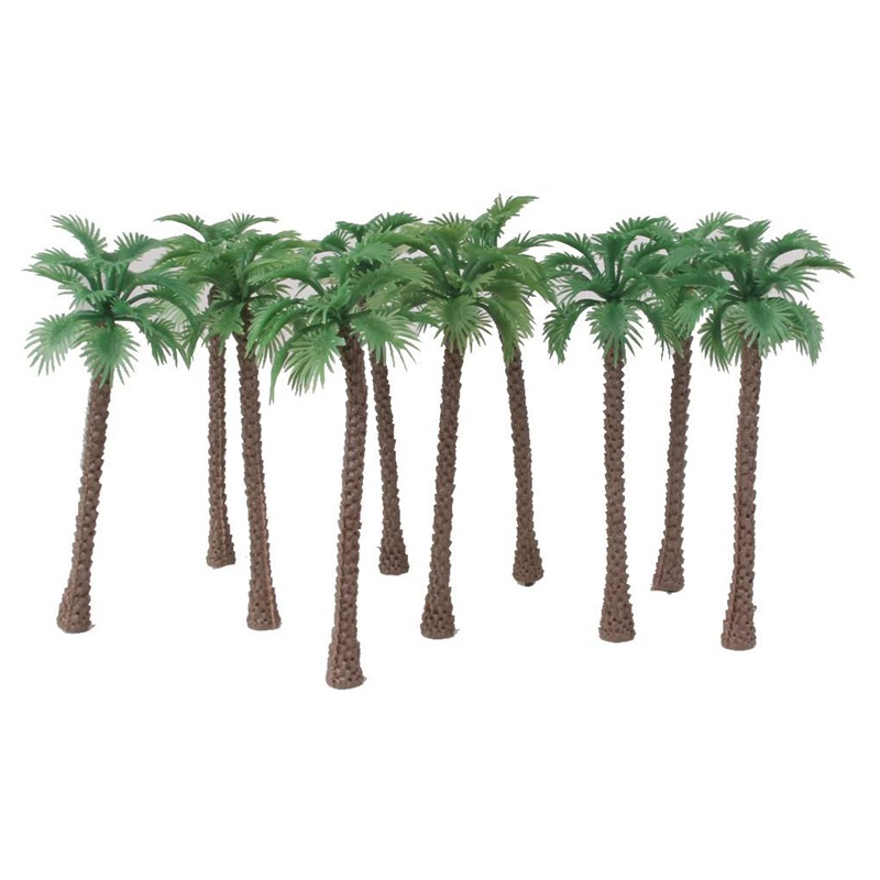 40 Pcs Coconut Palm el Trees/Scenery el Plastic Artificial Layout Rainforest Diorama