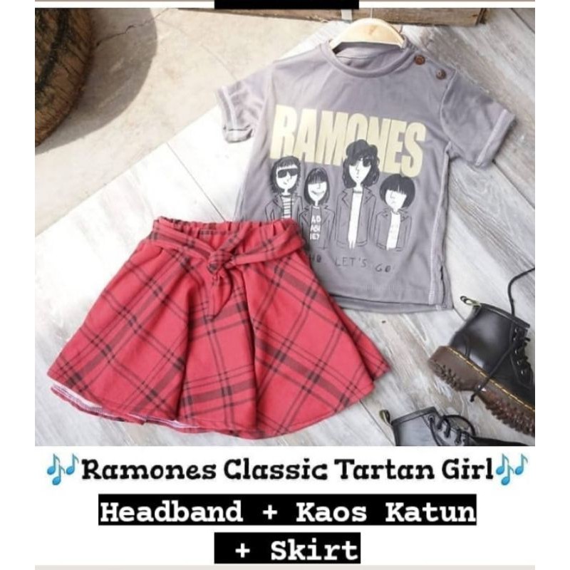 M ERDANS PREMIUM RAMONES CLASSIC TARTAN GIRL Setelan Anak