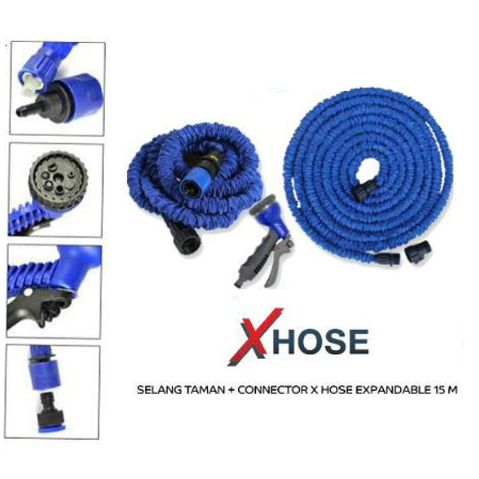 Jual selang air x hose 15m / magic hose 50 ft feet / selang cuci mobil