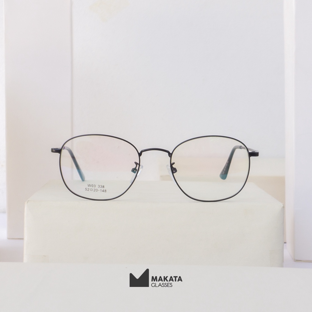 MakataGlasses - Kacamata Frame Semi Kotak Idol Jae Day6 - ANUDHARA 01