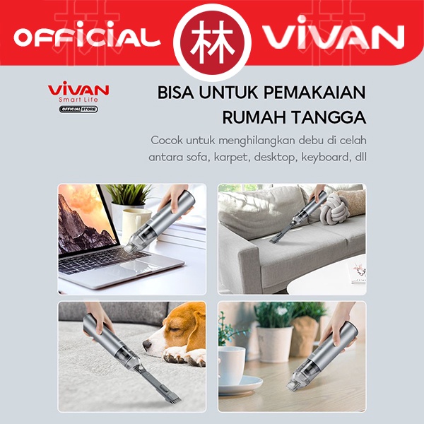 VIVAN VX01 4000mAh Car Vacuum Cleaner Penyedot Debu Mobil Portable