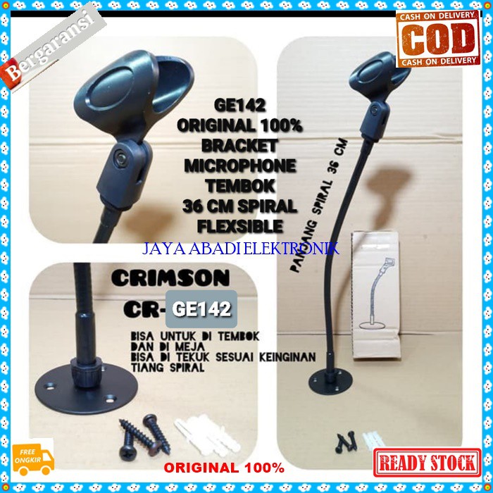 G142 ORIGINAL Bracket microphone tembok dinding meja table gantung breket mic stand besi mik holder 