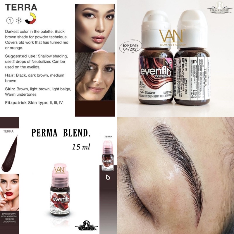 TINTA SULAM ALIS PERMABLEND EVENFLO TERRA 15ML/ EXP 2025
