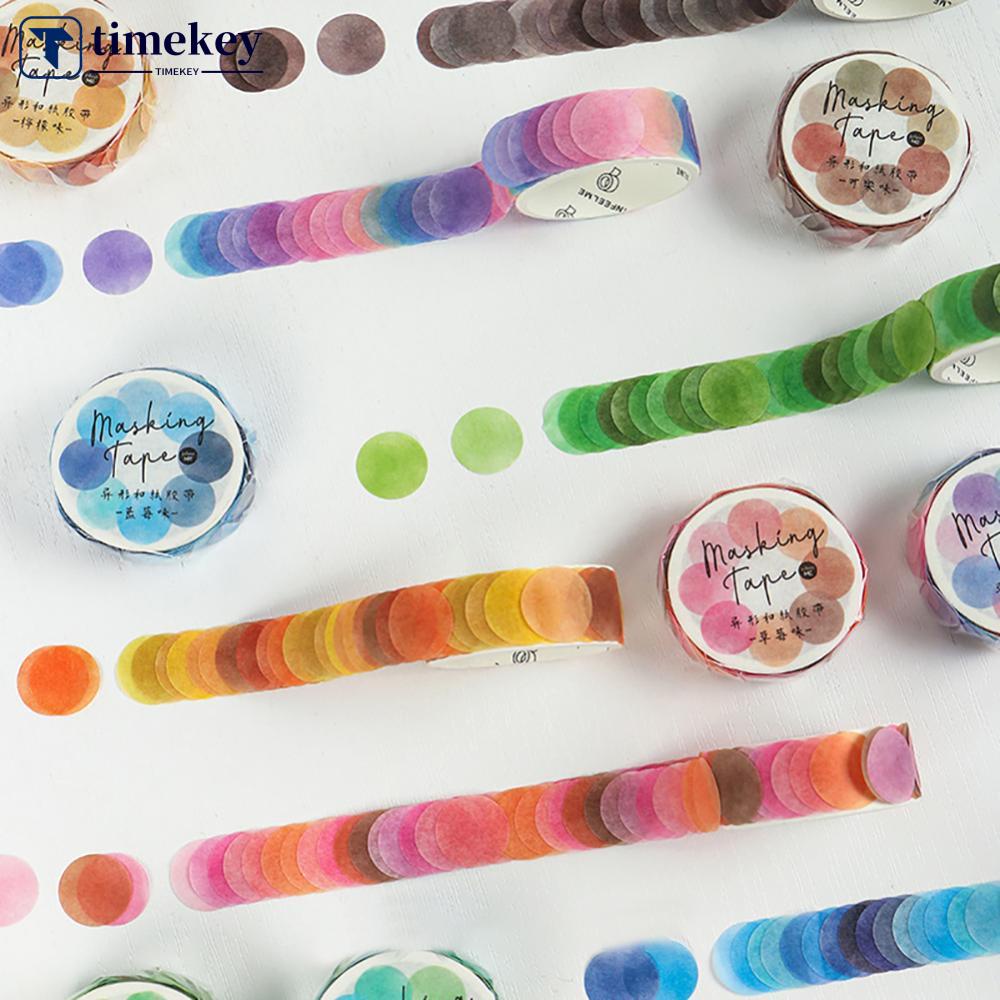 Timekey 100Pcs Stiker Kertasselotip Washi Seri Permen Keras F3X5 Untuk Dekorasi Foto DIY