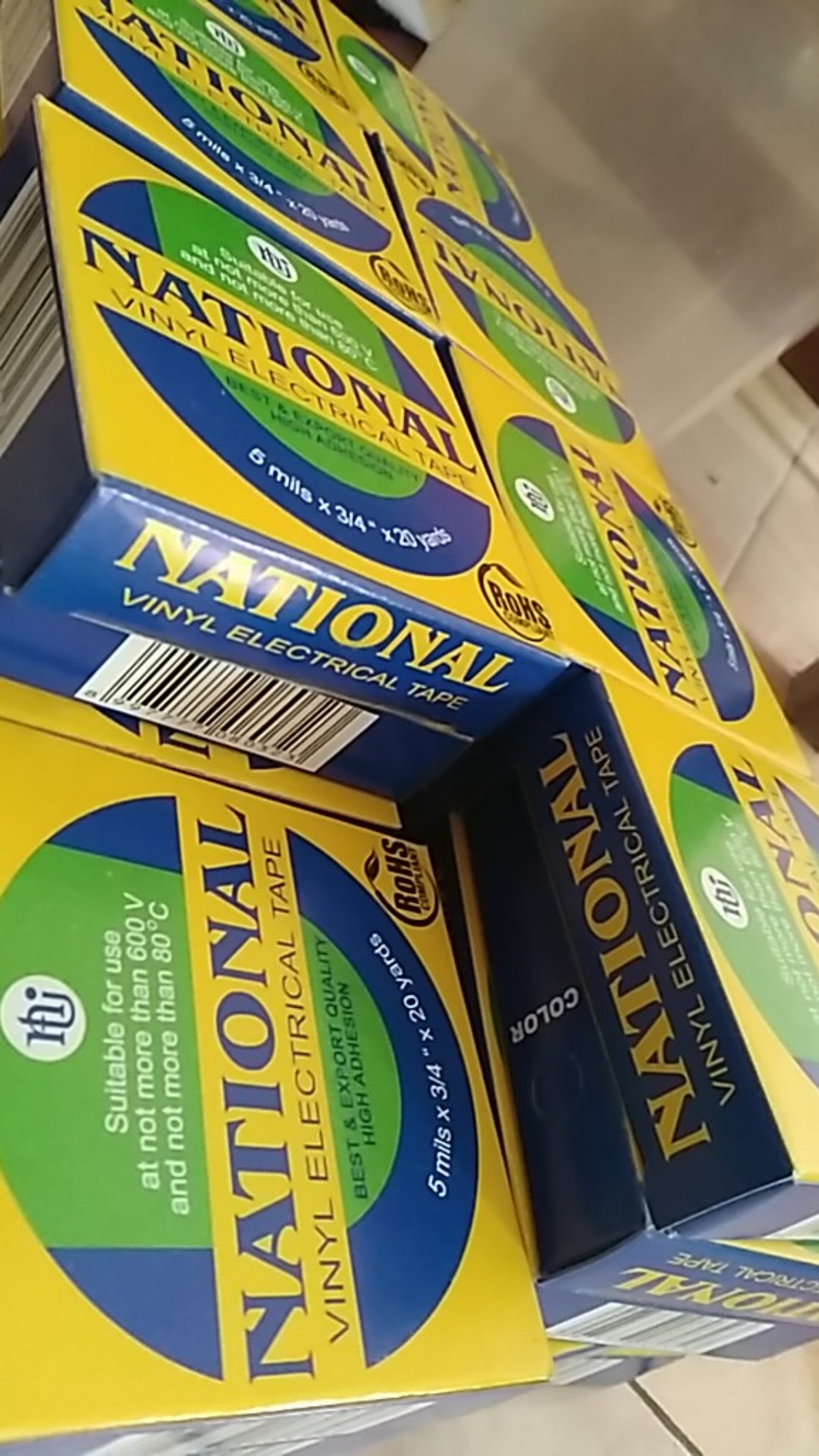 Isolasi Kabel Listrik National Vinyl Electrical Tape Hitam Besar Nasional