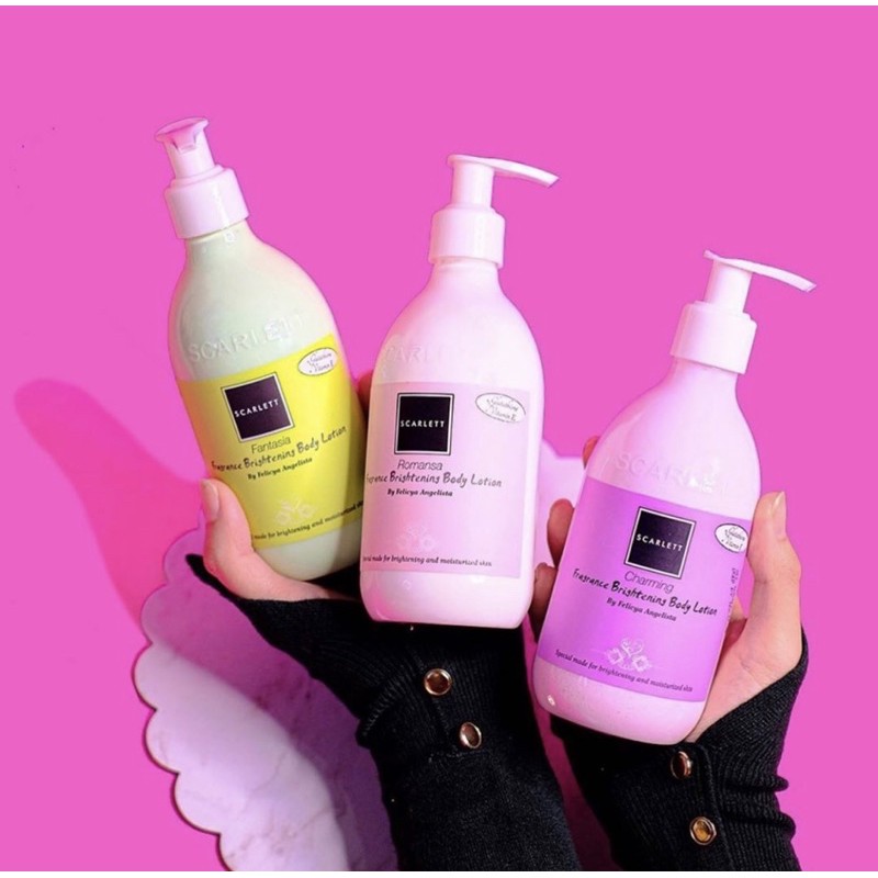 SCARLETT Whitening Body Lotion / HandBody BPOM / Varian Romansa / charming / fantasia