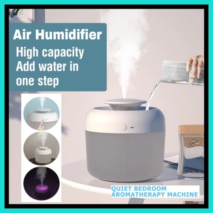 Humidifier Oil Diffuser Aromaterapi 2.4L Pelembab Udara USB A9 led Grosir