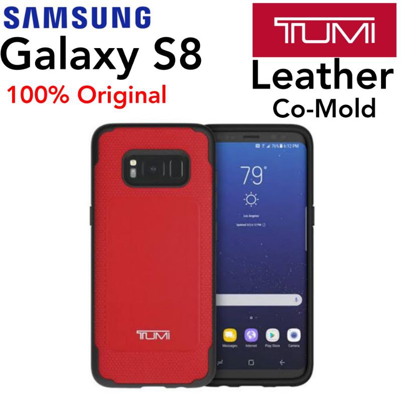 Samsung Galaxy S8 Original Tumi Leather Co Mold Case Sarung Kulit Casing Cover Kesing