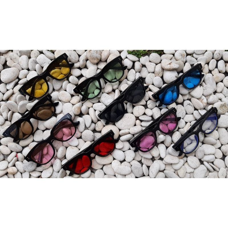 【Bayar di Tempat】Korean Fashion Small Candy Color Kacamata Hitam Wanita/Pria Sunglasses