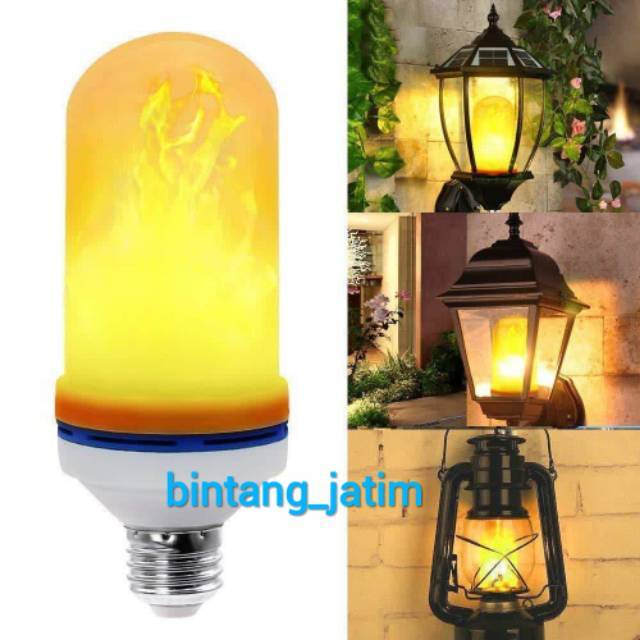 lampu led api 9w/ obor led e27/ 9watt flame effect 3in1