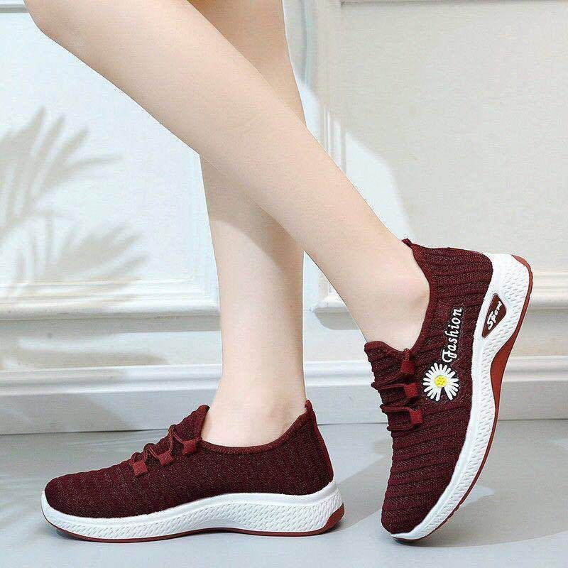 Medan Termurah KD001 Good quality sepatu Fashion Wanita import Sneakers wanita flower
