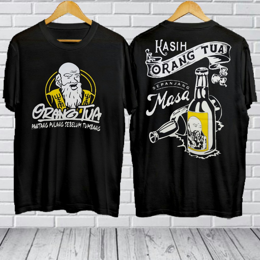 Kaos distro baju tshirt pakaian pria orang tua kasih | Shopee Indonesia