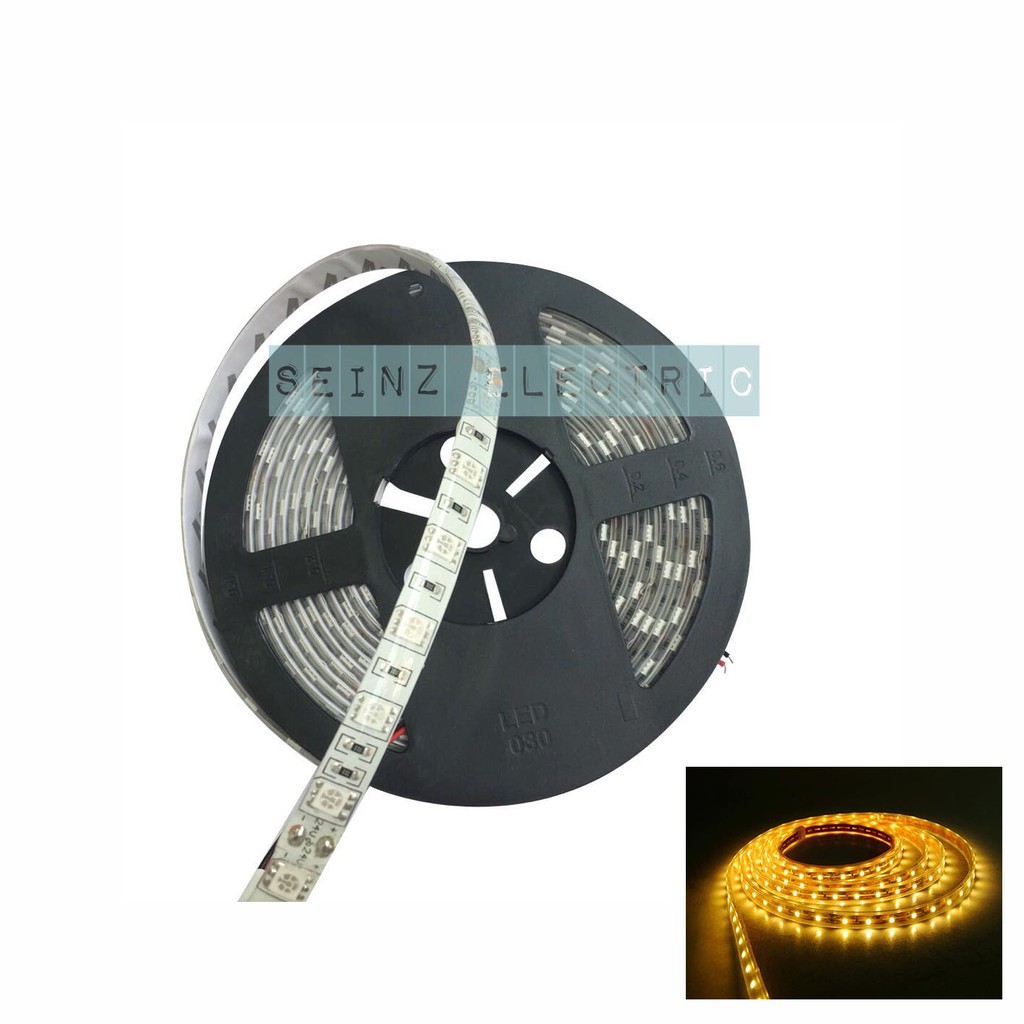 Seinz Led Strip 5050 IP44 outdoor warmwhite putih biru hijau merah coolwhite