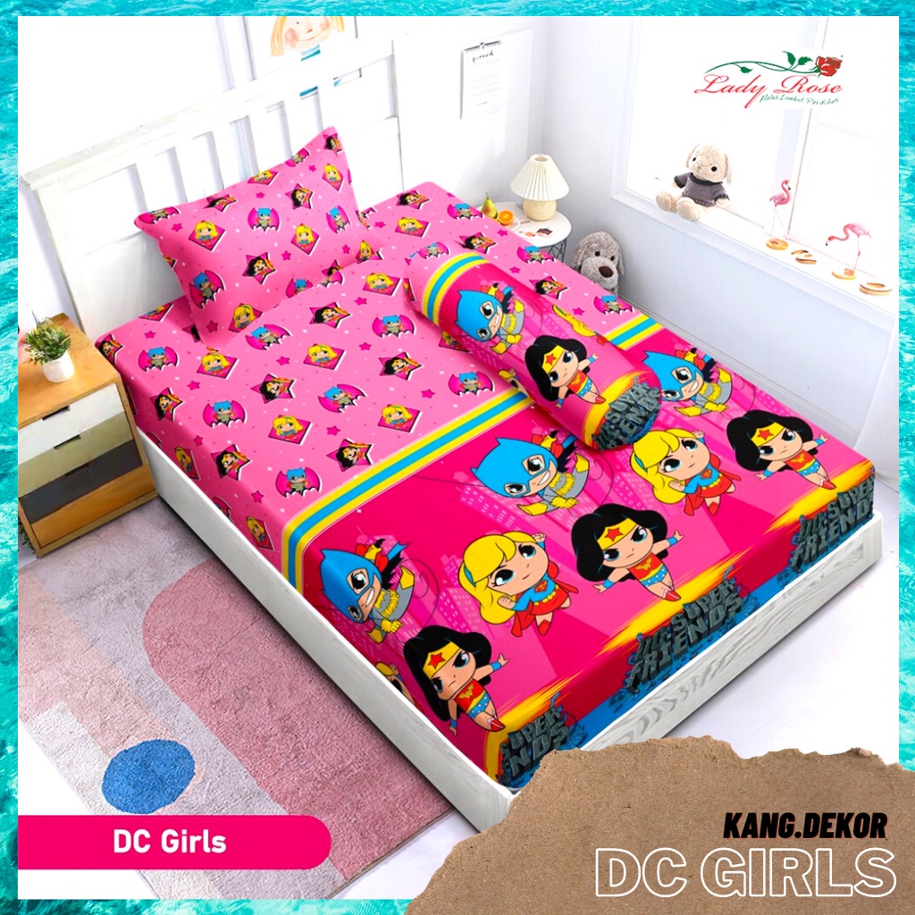 SPREI LADY ROSE SINGLE 120X200 NO 3 DC GIRLS SEPRAI KARAKTER KAMAR TIDUR ANAK SEPREI LADYROSE TERBARU PROMO MURAH PREMIUM ANTI LUNTUR SEPREI SEPRAI CANTIK SEPRE PROMO ANTI LUNTUR MOTIF LADYROSE PLUS SARUNG BANTAL SPREI LUCU ALAS KASUR SPREI ADEM