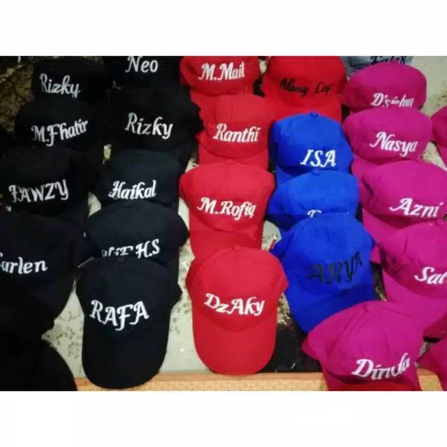 GRATIS BORDIR topi anak baseball bahan twill pengait besi / rell