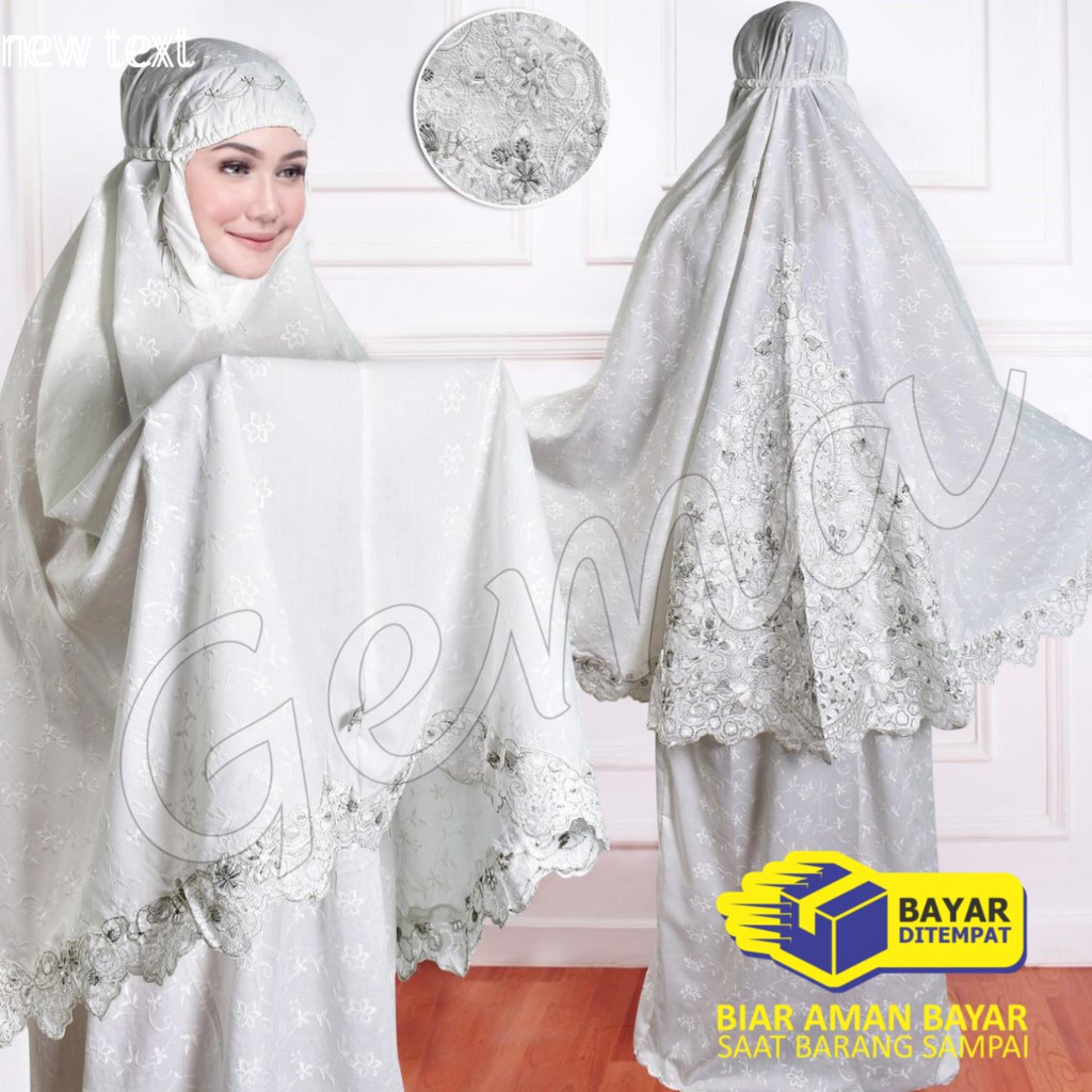 mukena punggung silver maya/mukena bahan katun paris/bisa bayar ditempat/COD