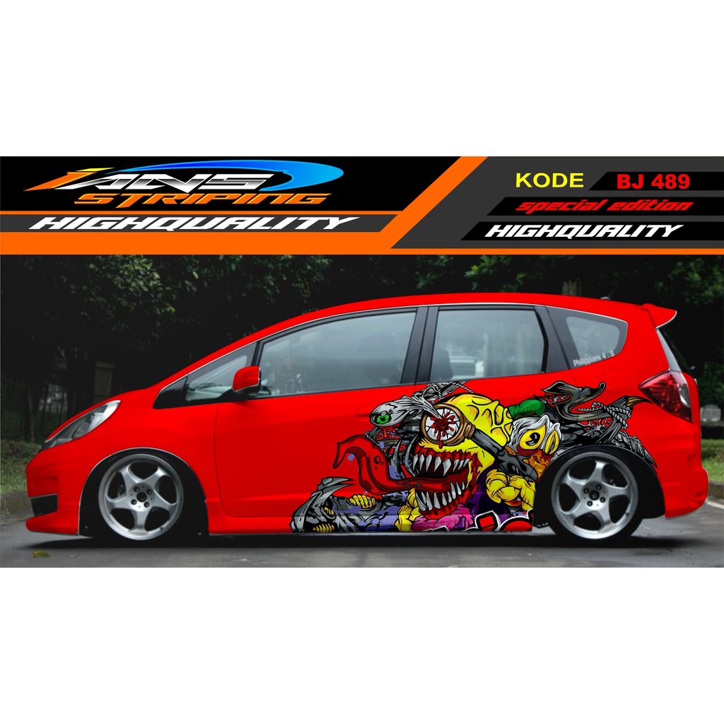 STICKER VARIASI MOBIL JAZZ, BRIO, AGYA, AYLA, YARIS / DECAL STICKER MOBIL MONION / STIKER MOBIL