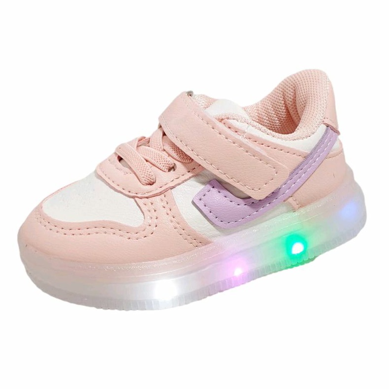 Juragan Junior [COD] Sepatu SCRABI Lampu LED Anak Laki Laki Dan Perempuan Import Size 21-30