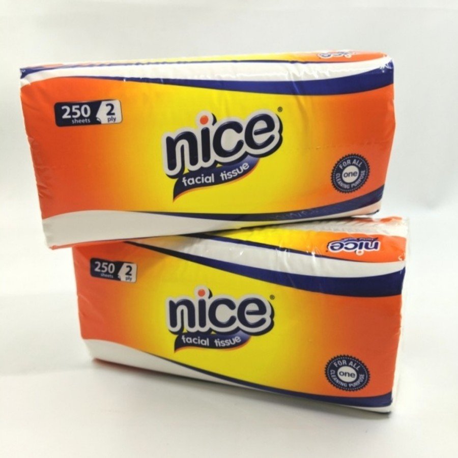 Tissue Nice 250 Sheets Tissu Tisue Tisu Nice Facial Wajah Toilet Makan-1