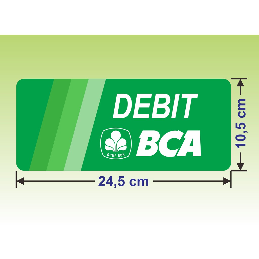 

Sticker Debit BCA stiker pembayaran digital non tunai cashless 24,5 x 10,5 cm