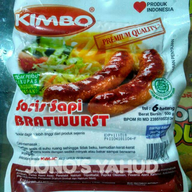 

SOSIS SAPI BRATWURST Kimbo JUMBO