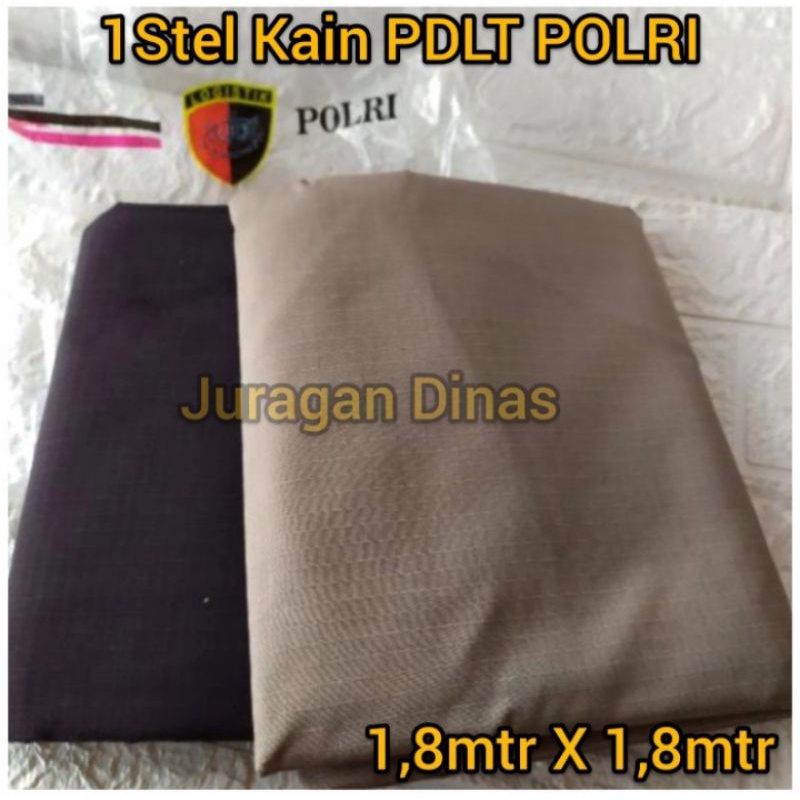 1 STEL BAHAN KAIN BAJU CELANA PDL POLISI JATAH POLRI SERAGAM SATPAM SECURITY COKLAT