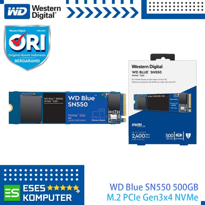 SSD WD Blue SN550 500GB M.2 2280 PCIe Gen3 x4 NVMe