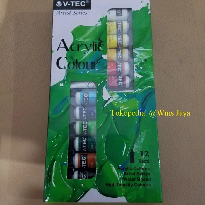 

Produk Terbaru Cat Acrylic V-Tec / V-Tech Acrylic Colour / Color Set 12 X 6 Ml Tube