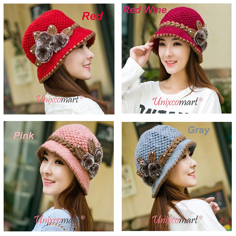 Topi SCARLETT BUCKET Hat Topi Rajut Knitted Wanita Dewasa Casual Fashion