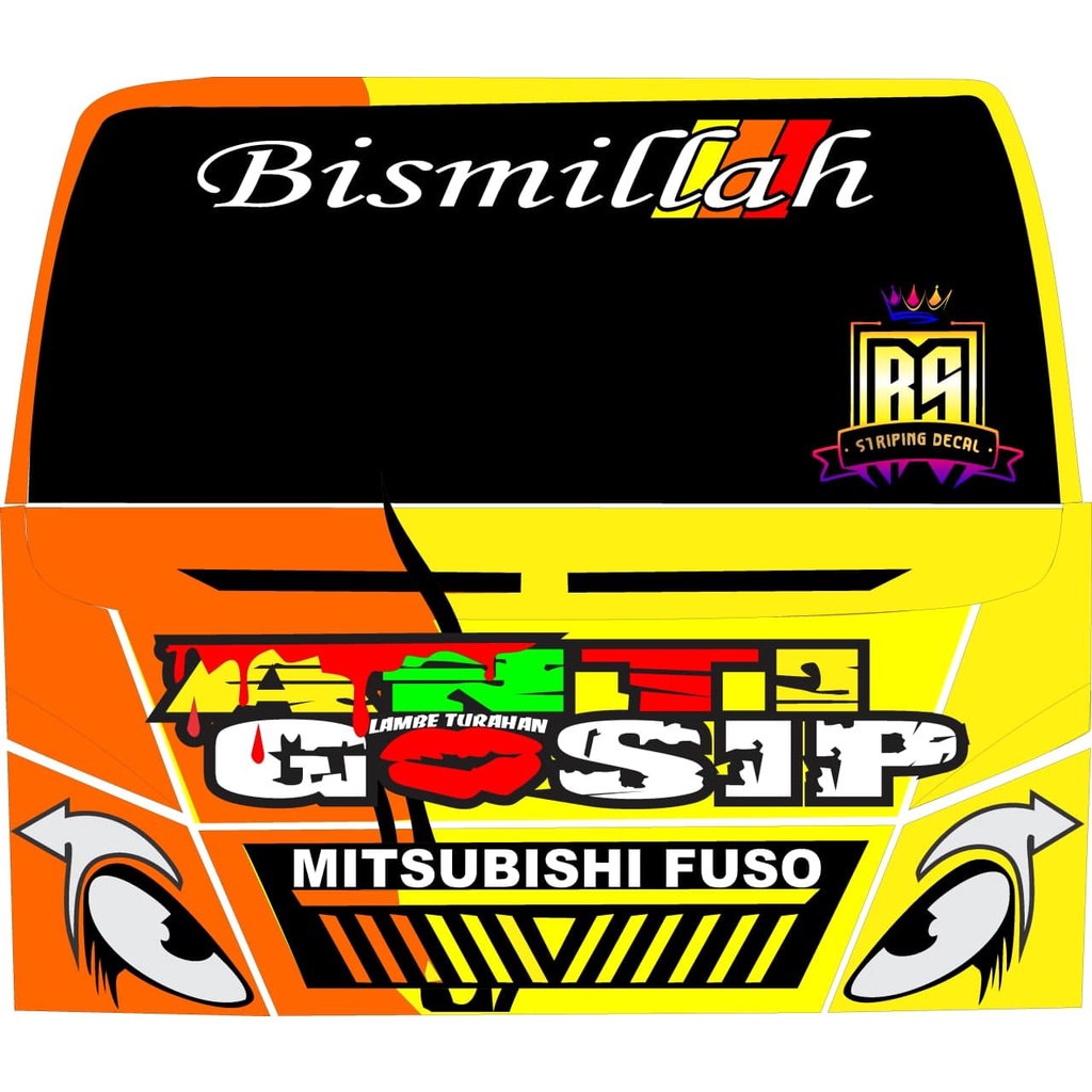 Stiker TRUCK / Stiker Bismillah /Stiker Kaca Depan Mobil PICK UP /L300 / CERRY Keren RS