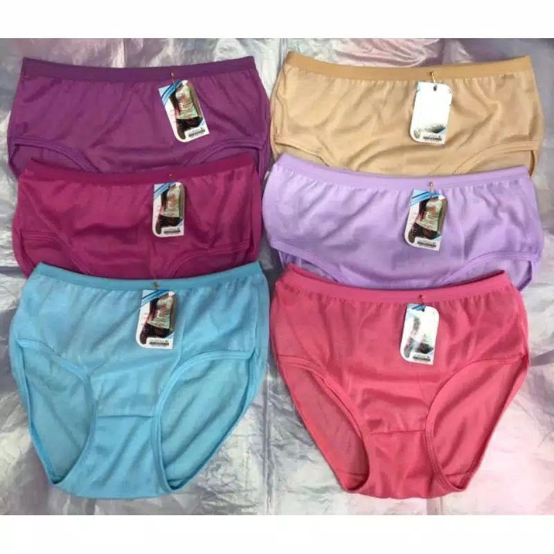 CELANA DALAM WANITA 1 LUSIN 6 WARNA, CELANA DALAM MURAH, CELANA DALAM JUMBO, CELANA DALAM LUSINAN
