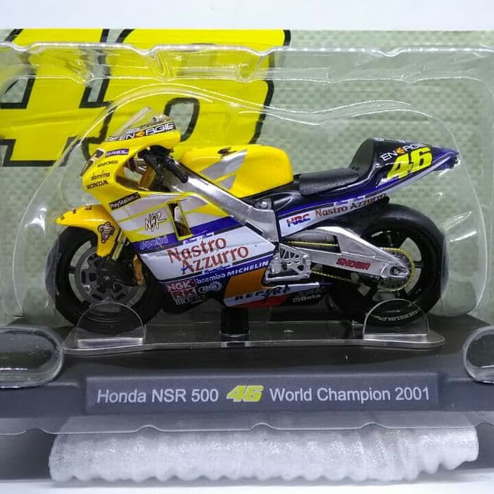 SALE MOTOGP ROSSI HONDA NSR NASTRO AZZURRO 2001 DIECAST MINIATUR MOTOR GP