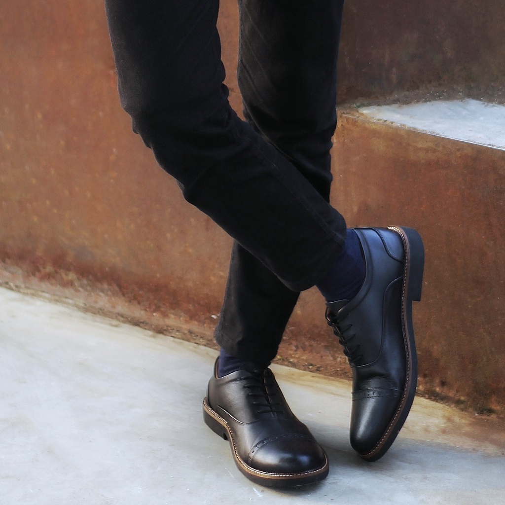 JAZZ 02 BLACK (KULIT ASLI) |ManNeedMe x Reyl| Sepatu Pantofel Pria Formal ORIGINAL