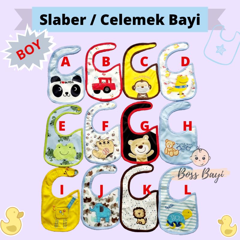 Slaber / Celemek Makan Bayi Waterproof