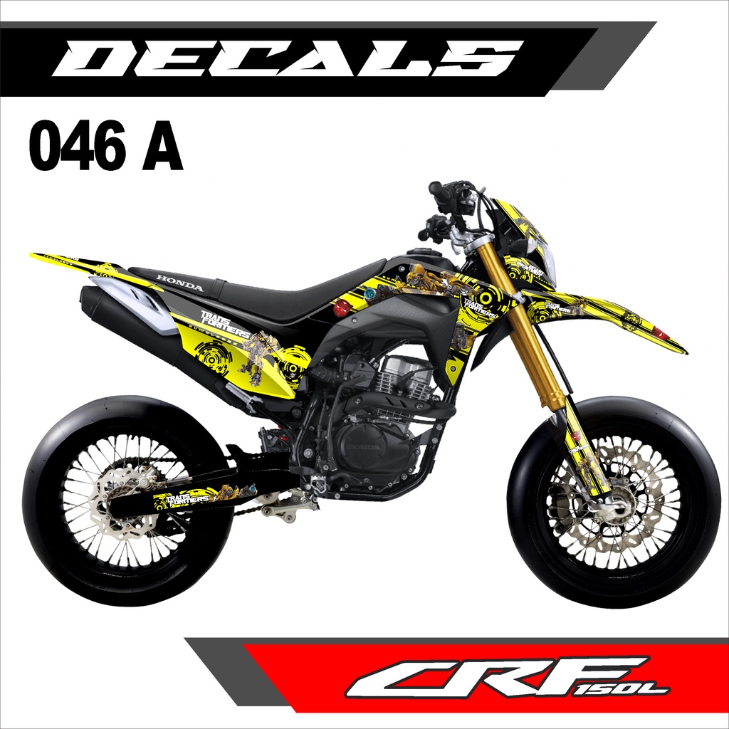 Decal Sticker - Dekal Striping Fullbody CRF 150 L Design BUMBLEBEE TRANSFORMERS - 046